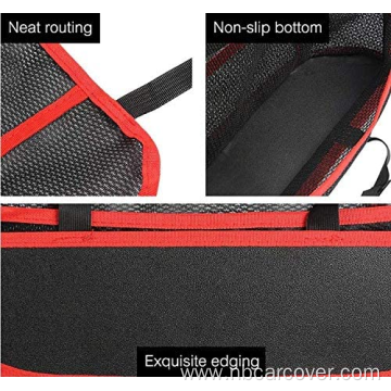 3 layer pu leather mesh organizer between seats